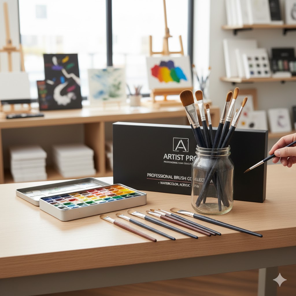 Professional Brush Set - Premium artist brushes for various techniques